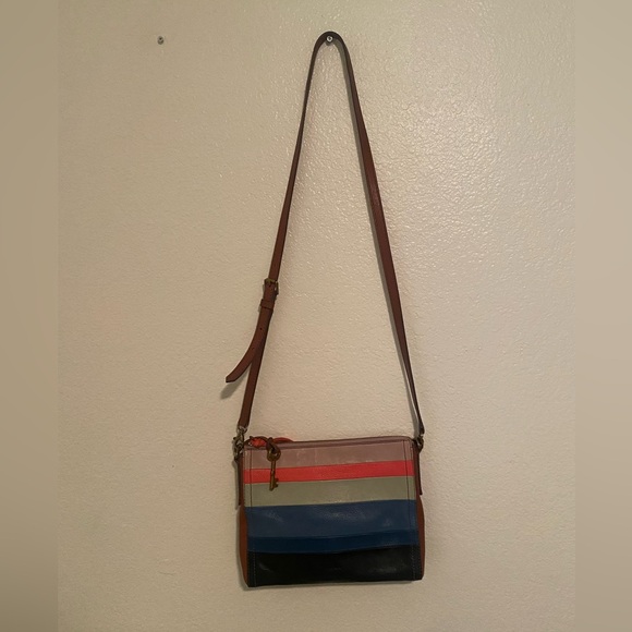 Multi-colored leather crossbody bag - Picture 11 of 12
